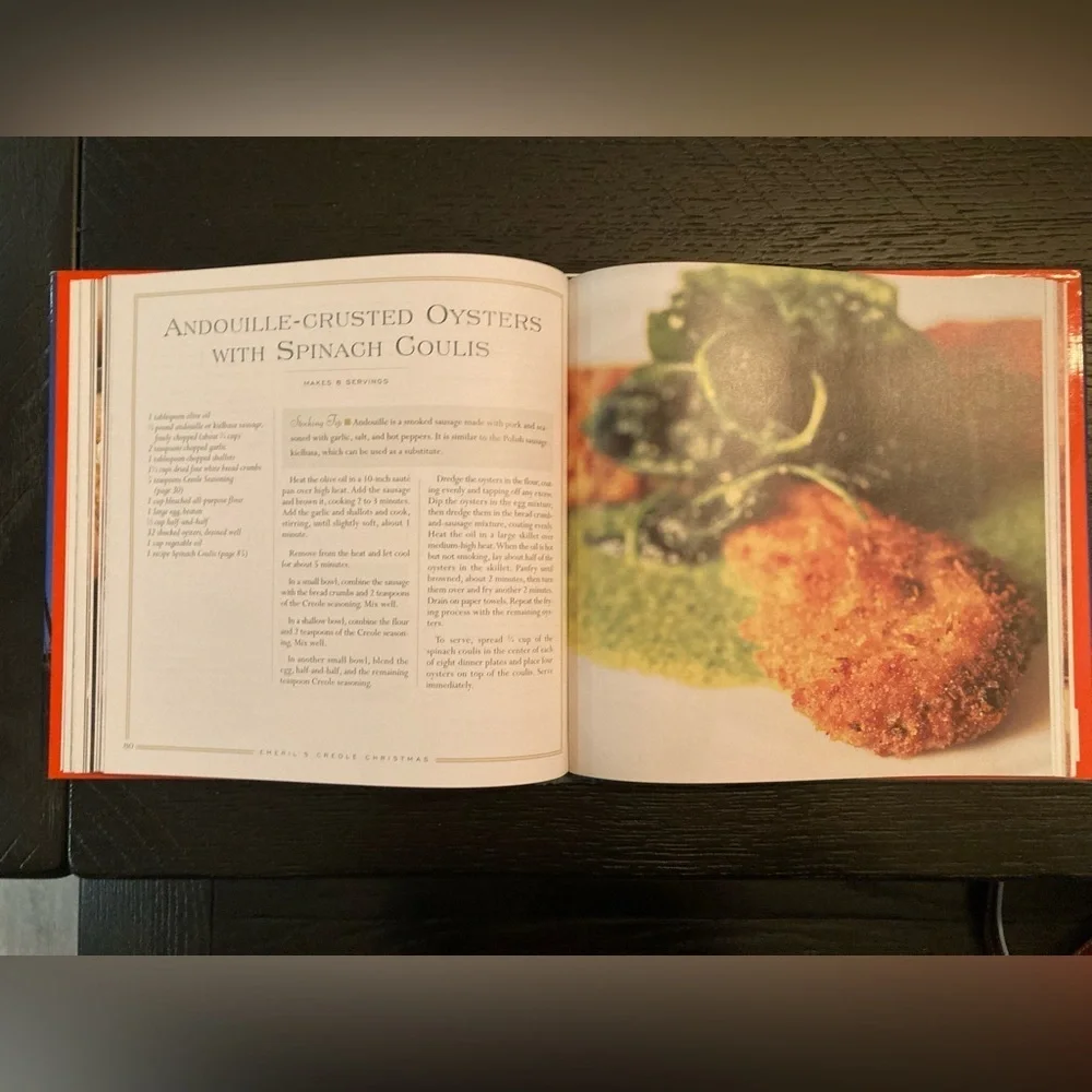 Emerils Creole Christmas autograph cookbook.
